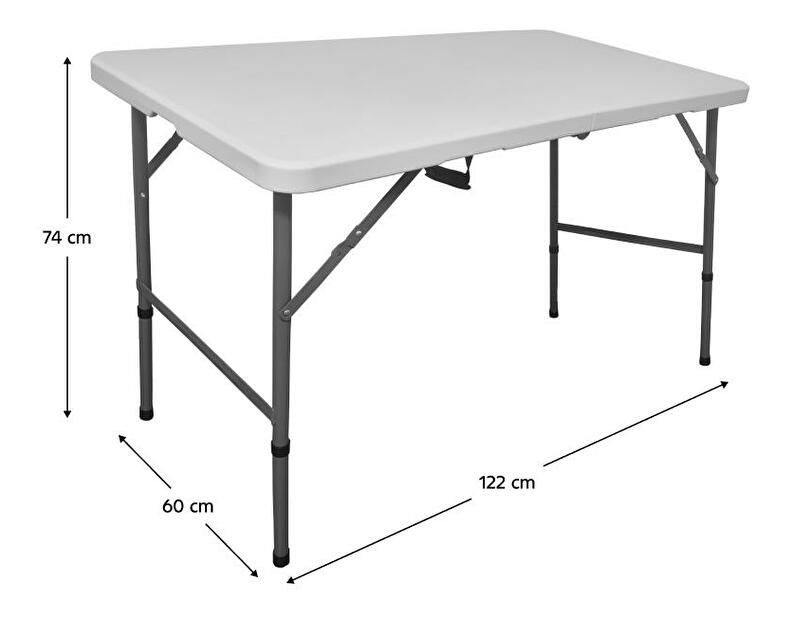 Záhradný stôl Mahony 1 (biela + sivá)
