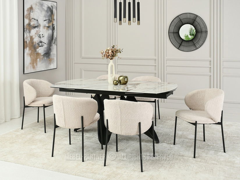 Scaun Marleen (tmavocrem + negru)