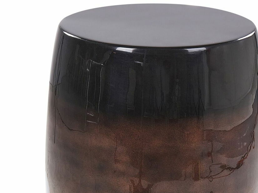 Príručný stolík Flavia (zlatohnedá + čierna)