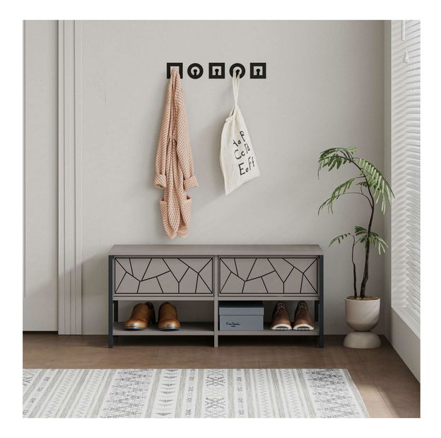 Skrinka na topánky Ingola (svetlá mokka) 