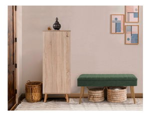 Set za predsoblje Beside 1 (hrast sonoma + zelena)