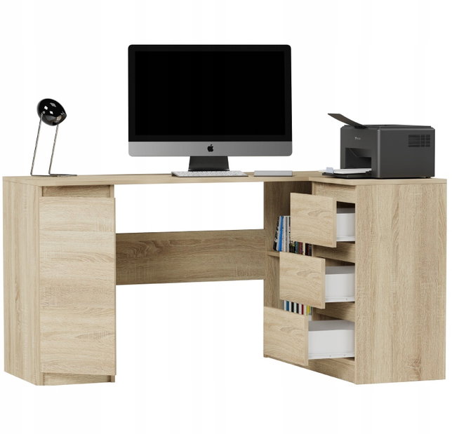 Kutni PC stol Nyper (hrast sonoma)