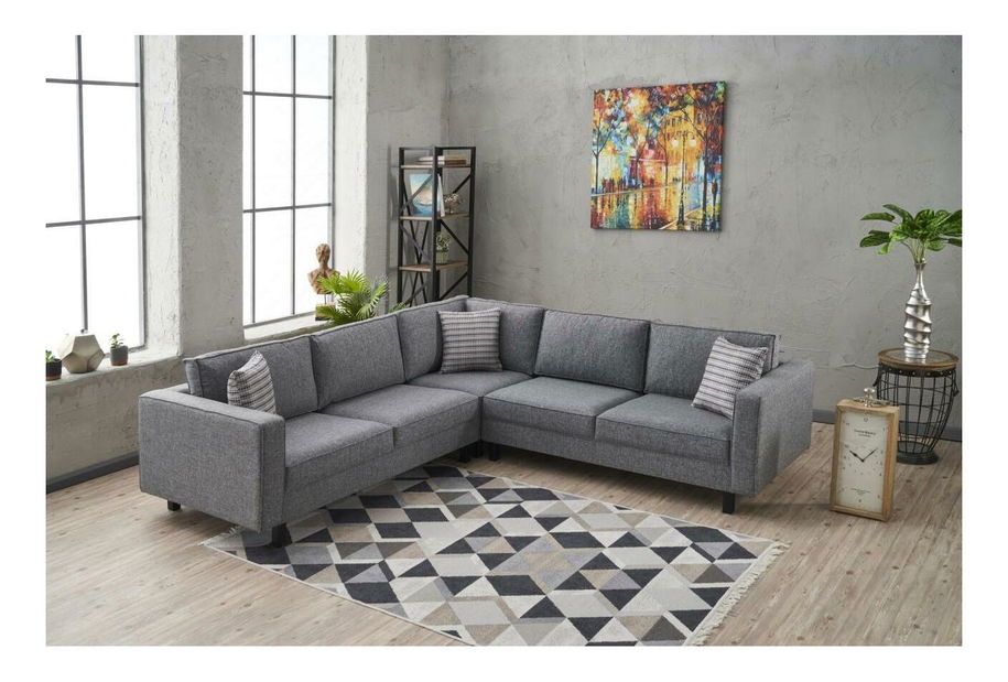 Sarokkanapé Kalen 2 (szürke + fekete)