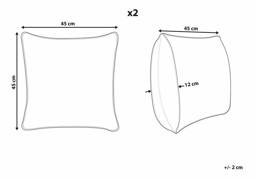 Pernă decorativă 45 x 45 cm Medvec (negru)