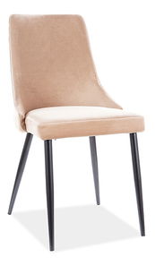 Scaun de sufragerie Polly (maro deschis + negru)