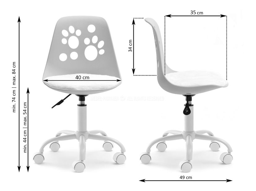 Dječja stolica Footy (siva + bijela)