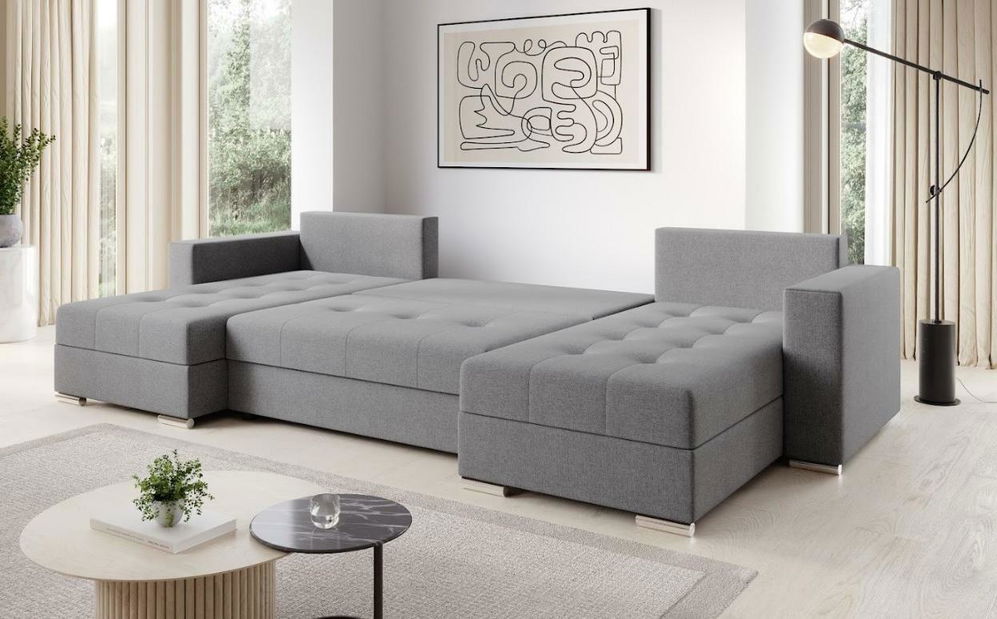 Kutna garnitura Josie U (svijetlosiva)