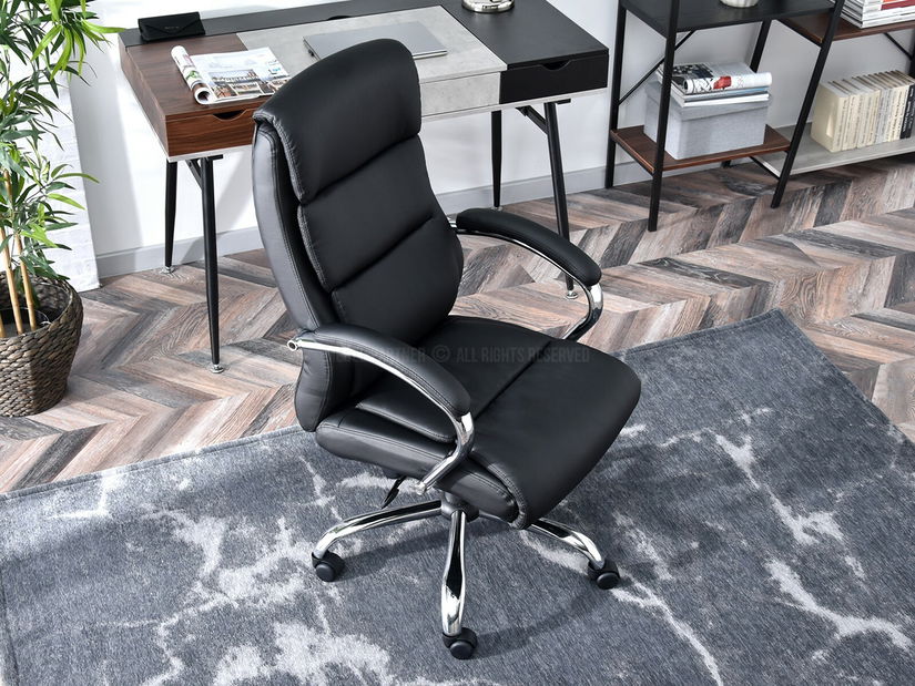 Fotoliu Luxus (negru + crom)