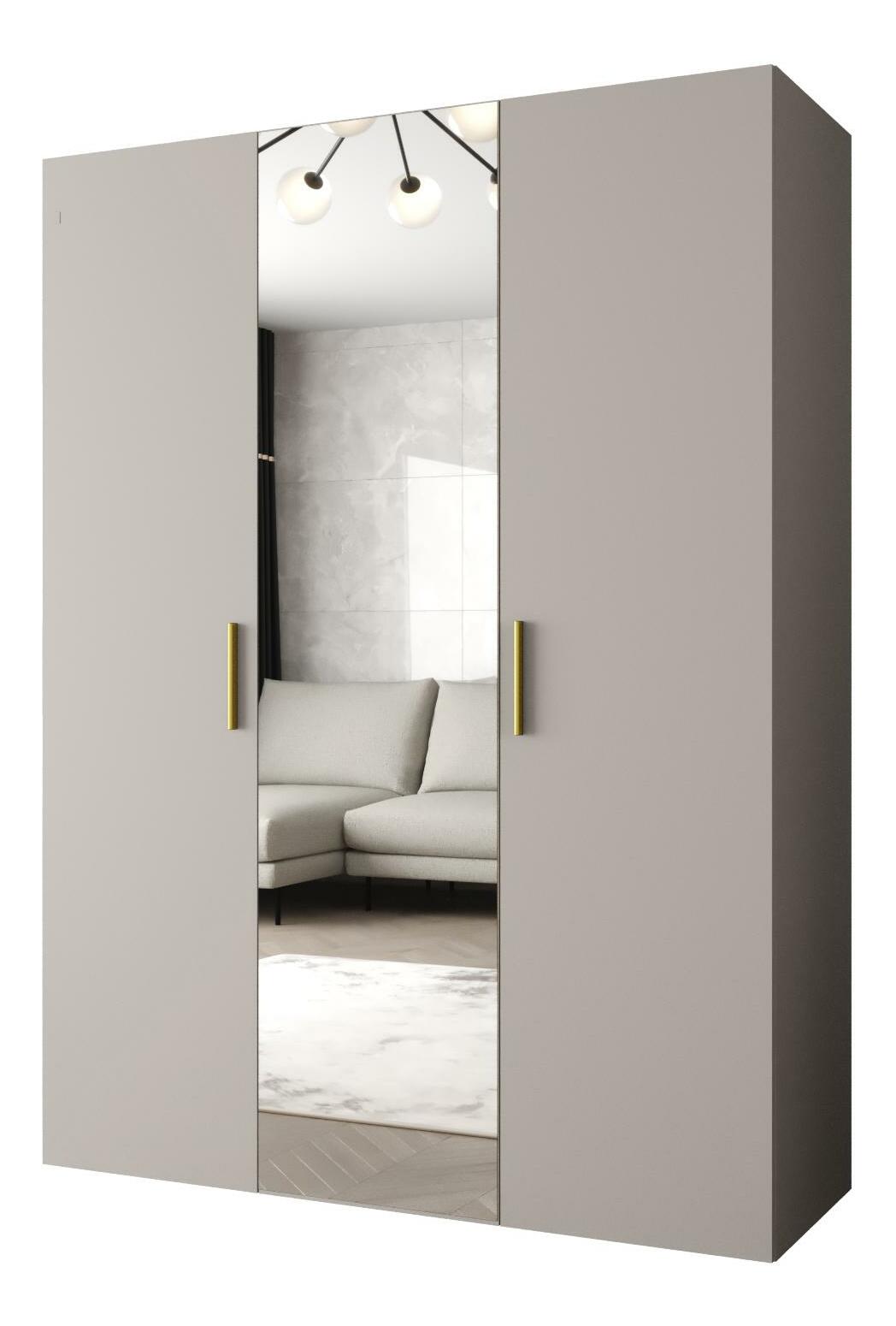 Dulap de haine 150 cm Borry 2 (Cașmir + Auriu)