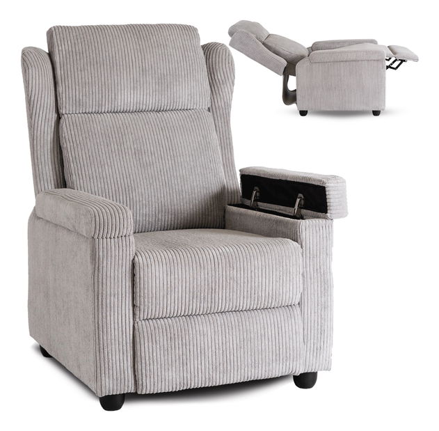 Fotoliu reglabil Suplicios (gri) 