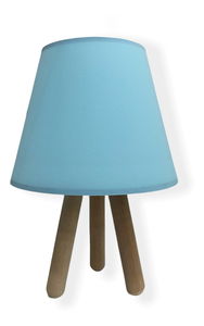 Lampă de masă Woodarella 1 (albastru + natural)
