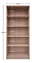 Regál Topta Typ 27 80 (szonoma tölgy)