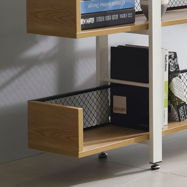 Raft Kelama Typ 1 (alb + negru + acacia)