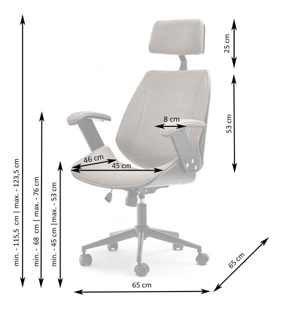 Fotelja Franc (hrast sivi + crna)