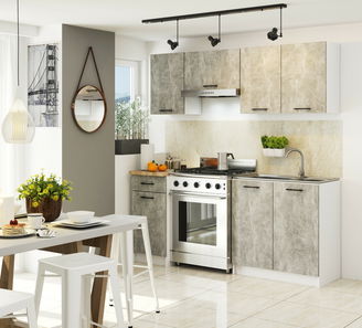 Gornji kuhinjski ormarić Ozara W60 H580 (bijela + beton)