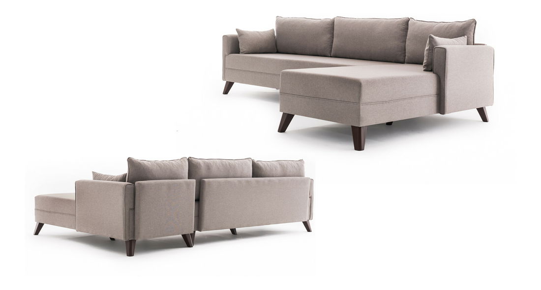 Canapea extensibilă Bellina 1 (bej) (D)