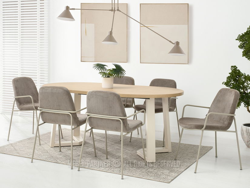 Scaun Ulrika (bej închis + bej)