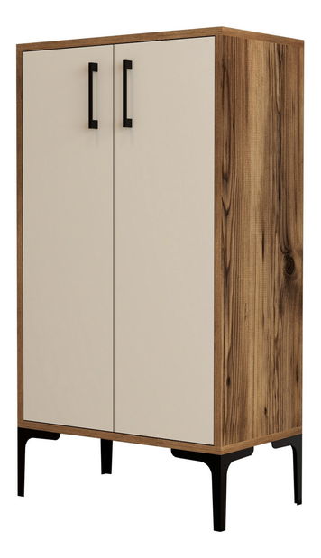 Dulap pentru pantofi Praga 1 (nuc + crem)