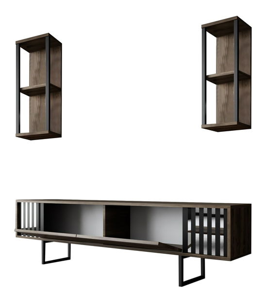 Set mobilier living Chromatic (nuc + negru)