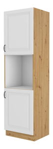 Potravinová kuchynská skrinka na rúru Sheila 60 DP 210 2F (dub artisan + biela)