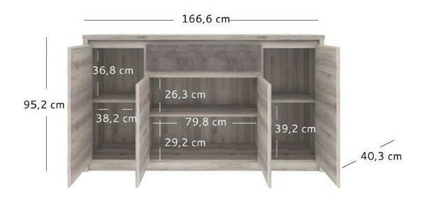 Komoda Japon 2 (kesten nairobi + onyx) 