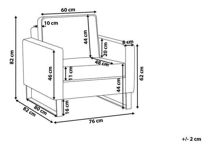 Kreslo VINOD (čierna) (menčester)