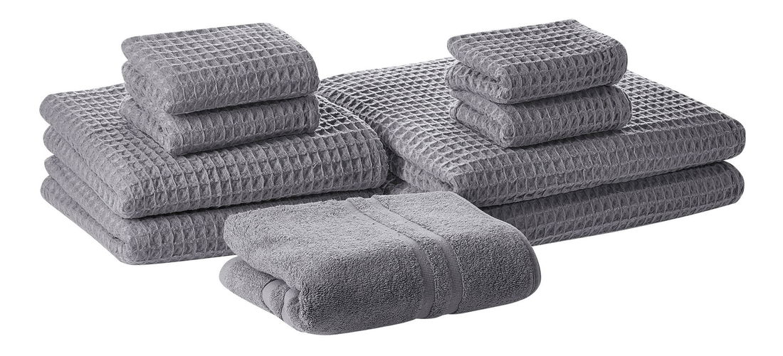 Törölközőkészlet (9 db.) Aixin (szürke)