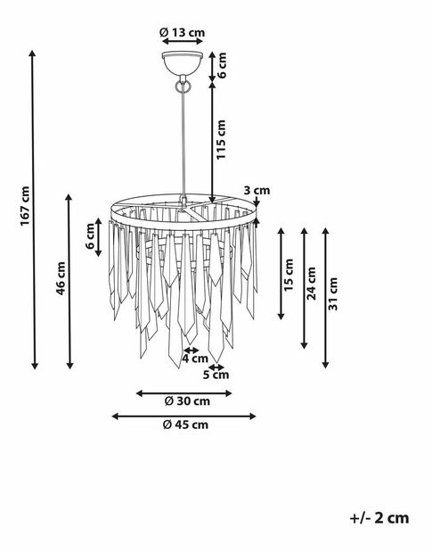 Luster Chaza (mosadzná)