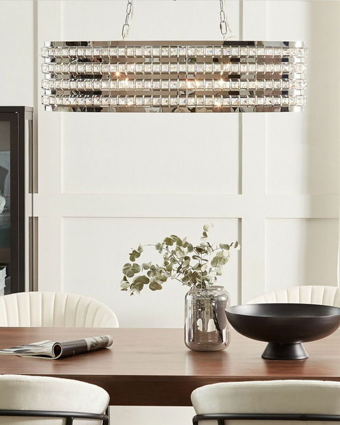 Závesná lampa Cave (strieborná)