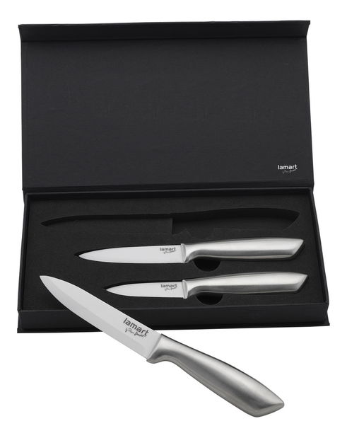 Set noževa Lamart sada (nehrđajući čelik/bijela) (3 kom.)