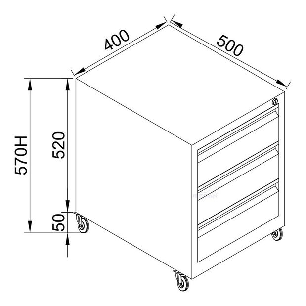 Skrinka na kolieskach Jessia 24 (sivá)