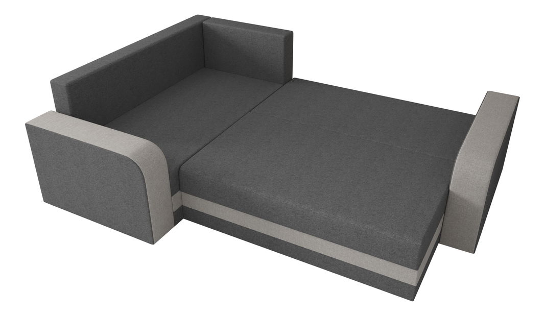 Sarok ülőgarnitúra Harmony Plus (világosszürke + fehér) (J)