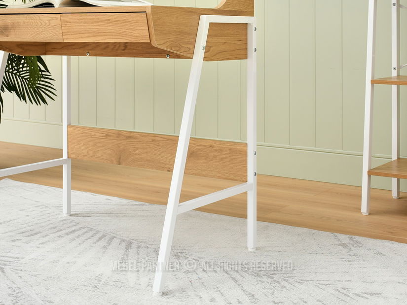 PC asztal Borge (tölgy + fehér)