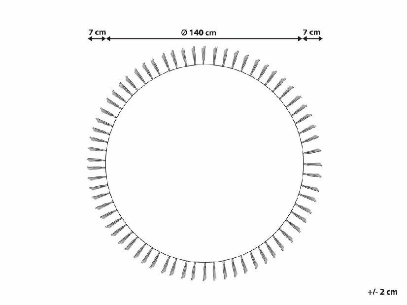 Szőnyeg ⌀ 140 cm Marty (bézs + szürke)