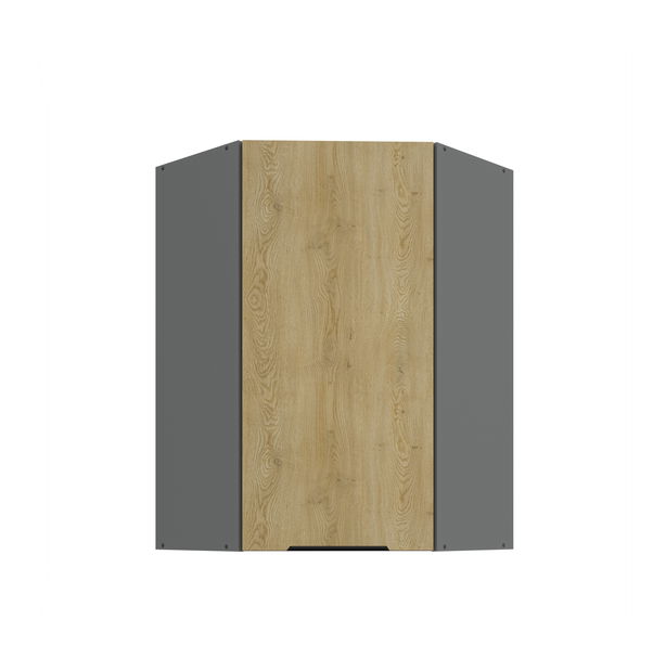 Dulap superior de bucătărie de colț Carminia 60x60 GN-90 1F (45) (stejar cremona + antracit)