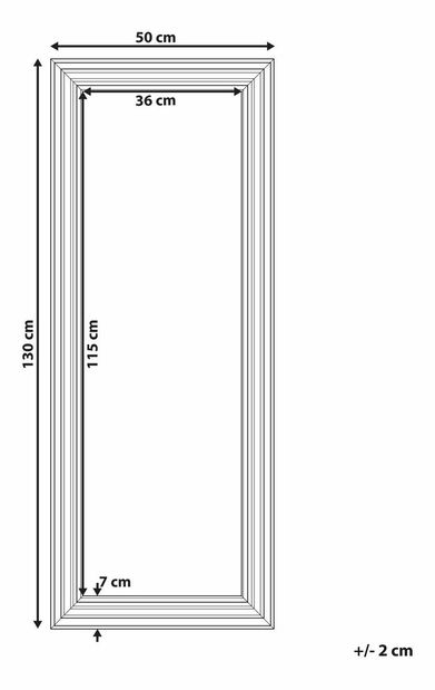 Oglindă de perete Vennor (alb) 