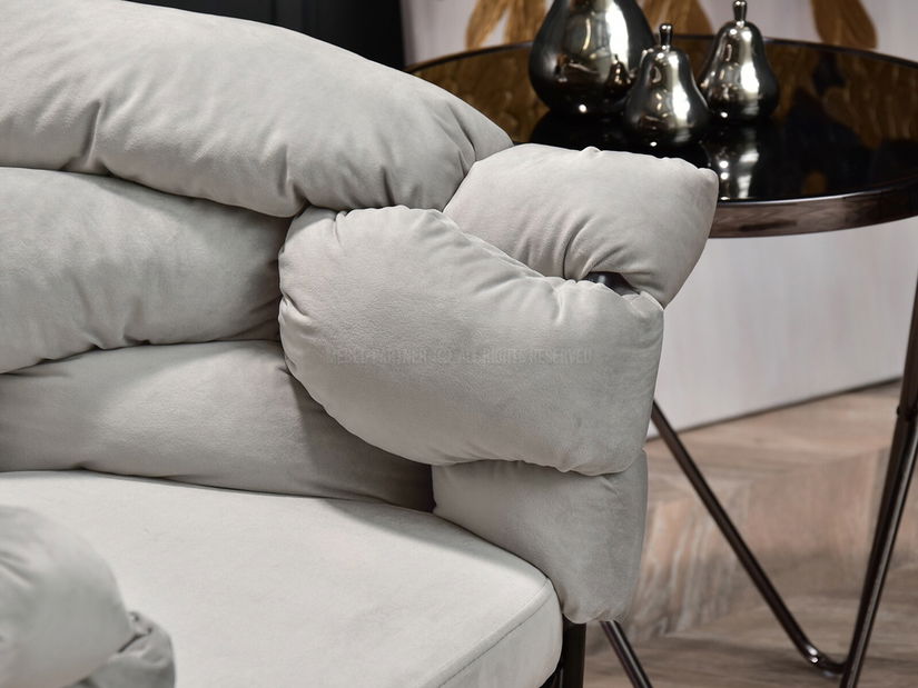 Relax fotel Piplio (szürke + fekete)