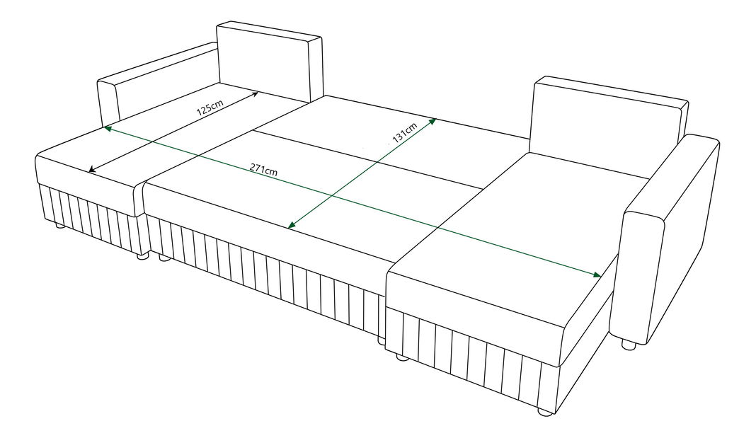 Sarok ülőgarnitúra U Peak U Bis (mustár)