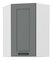 Horná rohová kuchynská skrinka Lucid 60x60 GN-90 1F (45°) (korpus: biela + front: mdf dustgrey)
