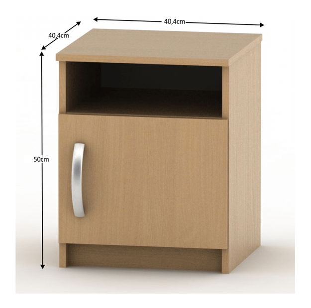 Noćni stolić BE02 00 Tempo Kondela Breanna 2 (bukva)