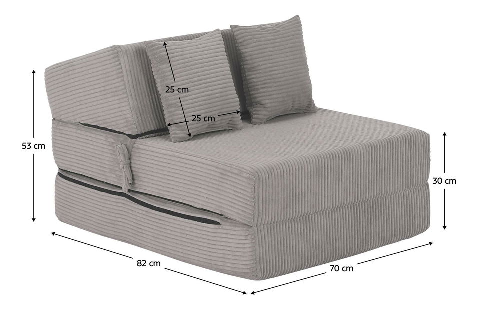 Fotoliu extensibil Plantearan (gri) 