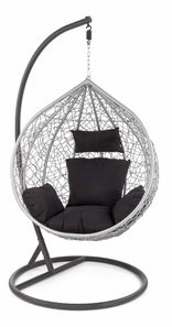 Viseća fotelja Edie (crna + siva)