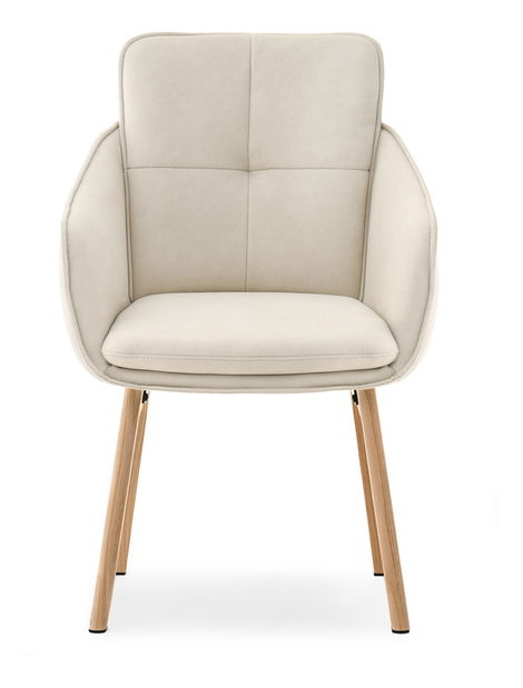 Jedálenská stolička Minimas (béžová + dub)