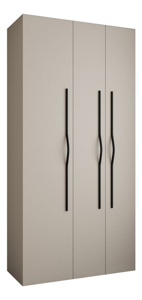 Ruhásszekrény 120 cm Carmela 50-2 (kasmír + fekete)