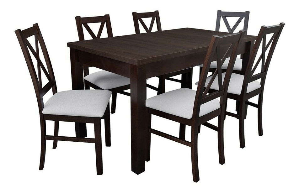 Jedálenský set pre 6 osôb Fern (orech) (ekokoža Soft 017)