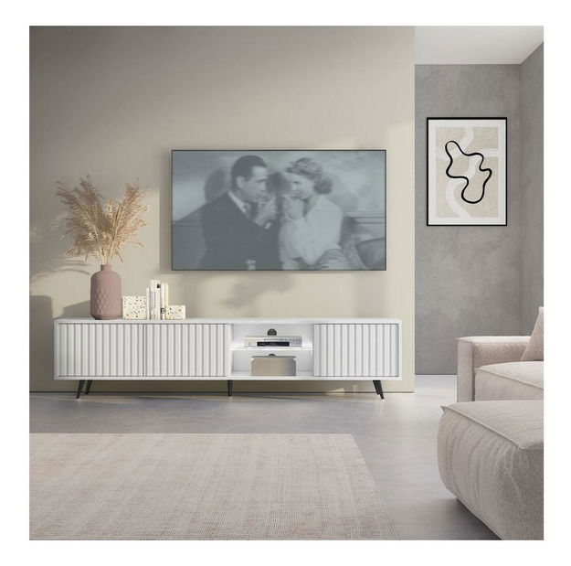 TV ormarić/stolić Biel 175 (s rasvjetom) (bijela)