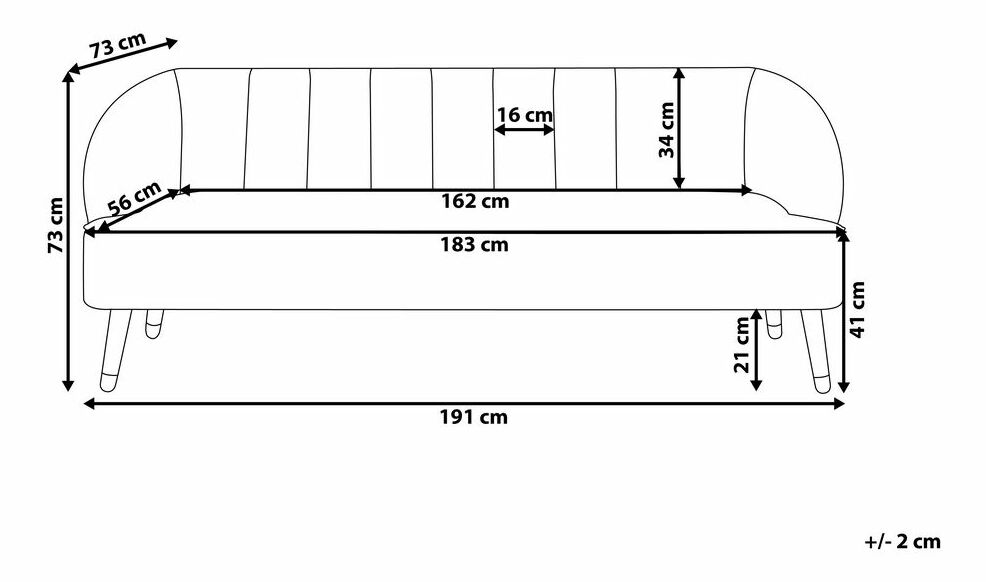 Canapea 3 locuri Aberlor (gri deschis) 
