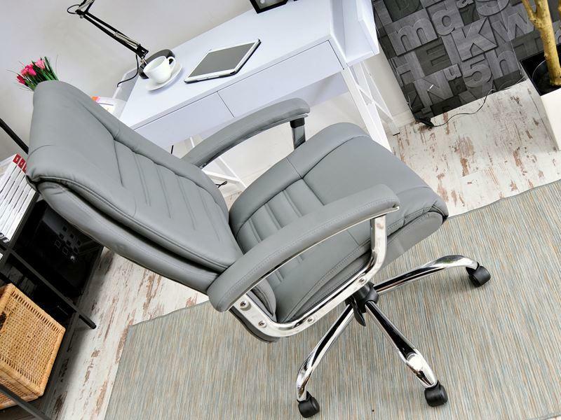 Kreslo Draggy (sivá + chrómová)