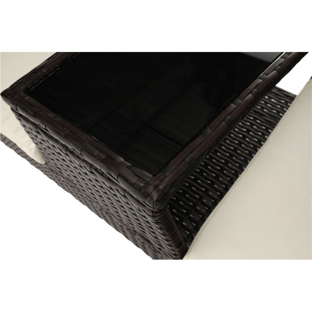 Kétüléses kerti kanapé Lallea (barna)