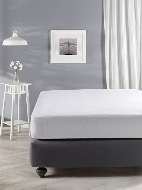 Matracvédő 180 x 200 cm + 30 cm Austin Fit Poll (fehér)